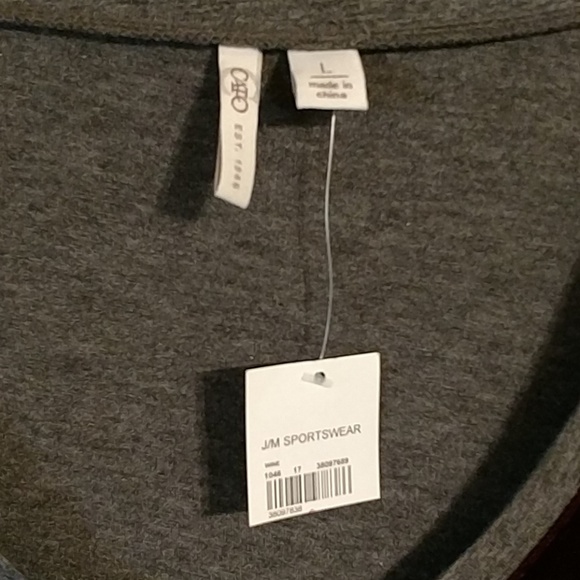 Cato wine velour and gray knit top - Picture 3 of 5